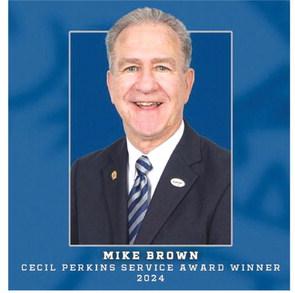SWOSU Athletic Hall of Fame member and Weatherford Mayor Mike Brown has been selected to receive the Cecil Perkins Service Award for the year 2024.