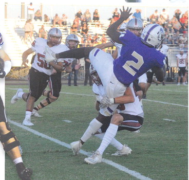Cash Jennings makes a tackle on special teams during Friday’s game at Chickasha. Josh Burton/WDN