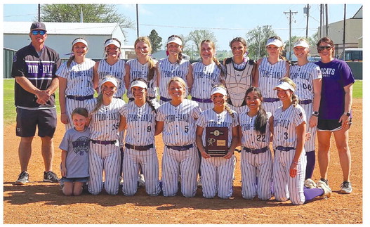 The Lady Bobcats are District Tournament champions.