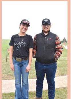 Weatherford High School students Bayli Lawless, left, and Jaxon Gregory shot 24 of 25 traps during the State Trap Shooting competition this week. Mondi Parker/WDN